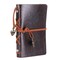 EvZ Leather Writing Journal Notebook, 5 Inches Vintage Nautical Spiral Blank String Diary Notepad Sketchbook Travel to Write in, Unlined Paper, Retro Pendants, Classic Embossed, Coffee